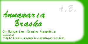 annamaria brasko business card